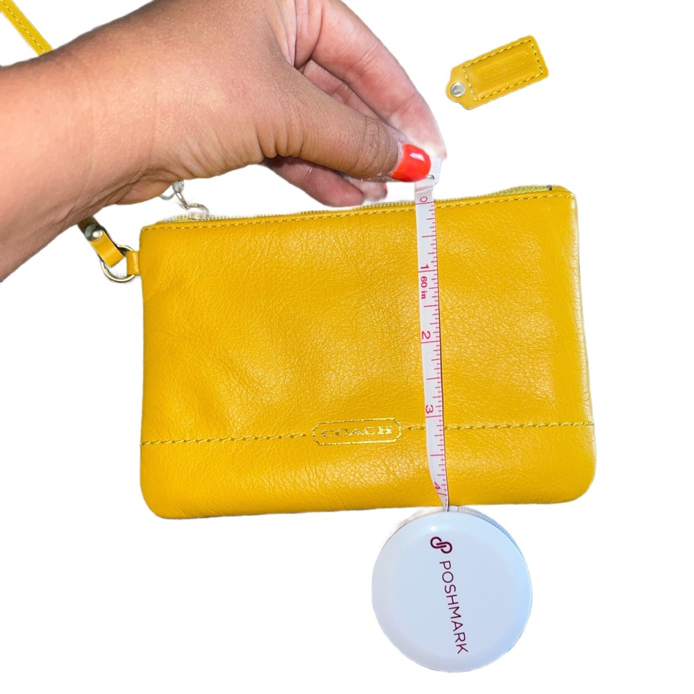 Coach Yellow Leather Clutch Wristlet - Picture 2 of 13